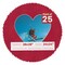 Red Suede Mat Board for 28x28 Frames - Heart Opening for 24x24 Photos